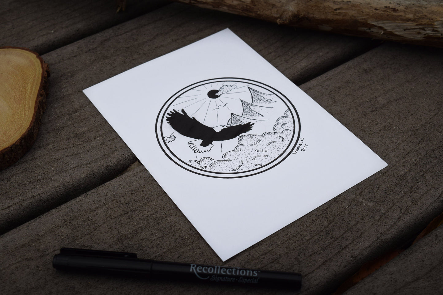 The Classic Eagle - ORIGINAL Pen Illustration