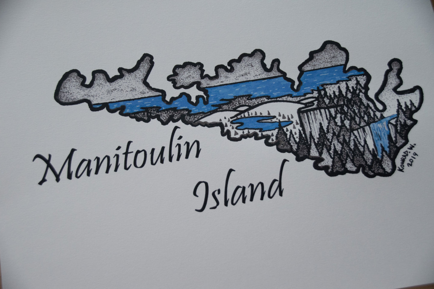 Manitoulin Island - Pen and Ink PRINT
