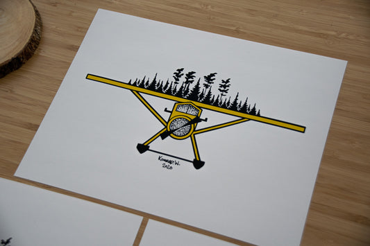 Bush Plane - Pen and Ink PRINT