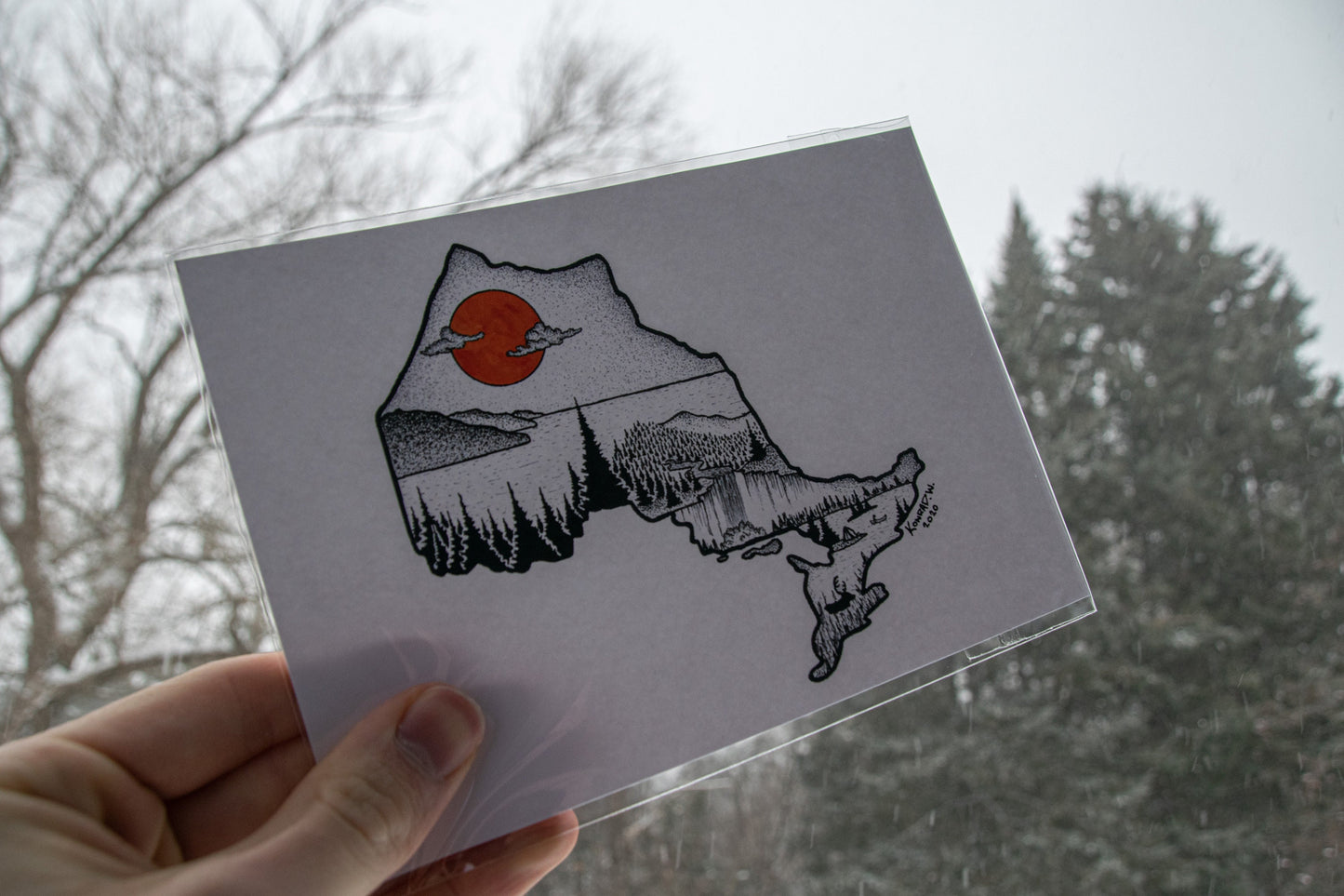 Ontario Silhouette - Pen and Ink PRINT