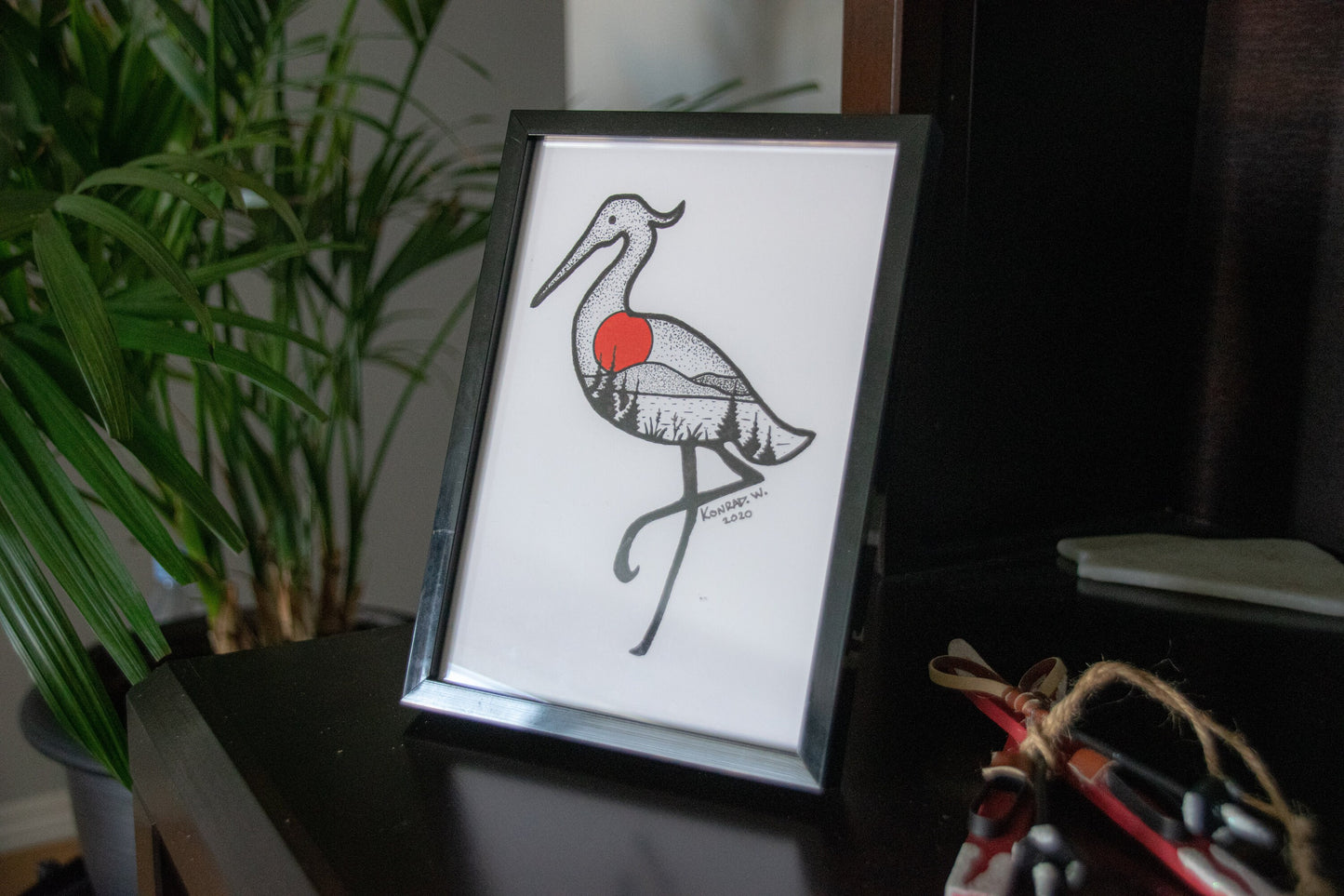 Heron - Pen and Ink PRINT