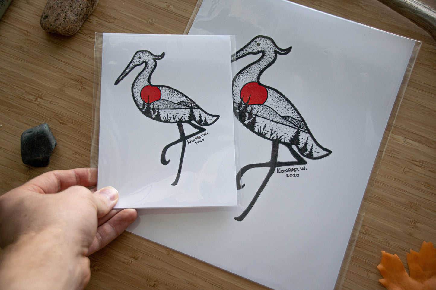Heron - Pen and Ink PRINT