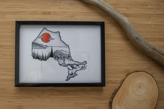 Ontario Silhouette - Pen and Ink PRINT
