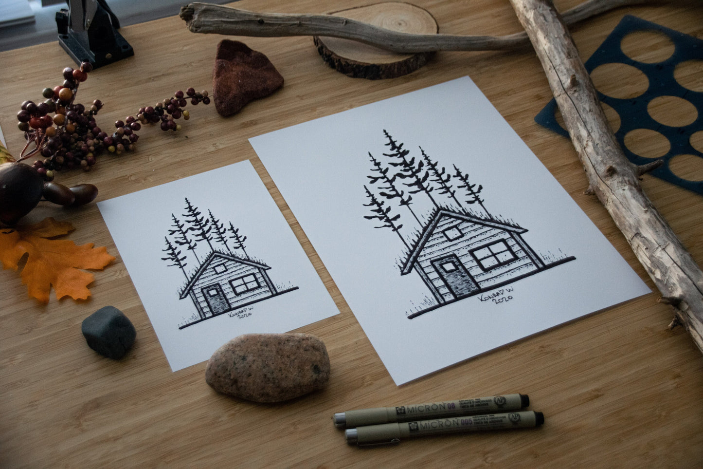 The Cabin - Pen and Ink PRINT