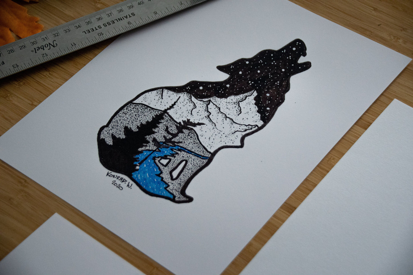 The Wolf - Pen and Ink PRINT