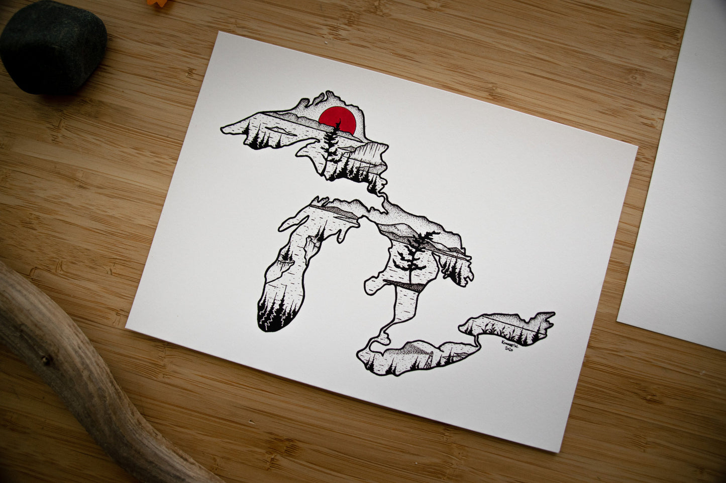 The Great Lakes - Pen and Ink PRINT