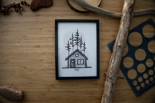 The Cabin - Pen and Ink PRINT