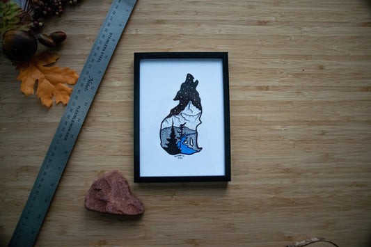 The Wolf - Pen and Ink PRINT