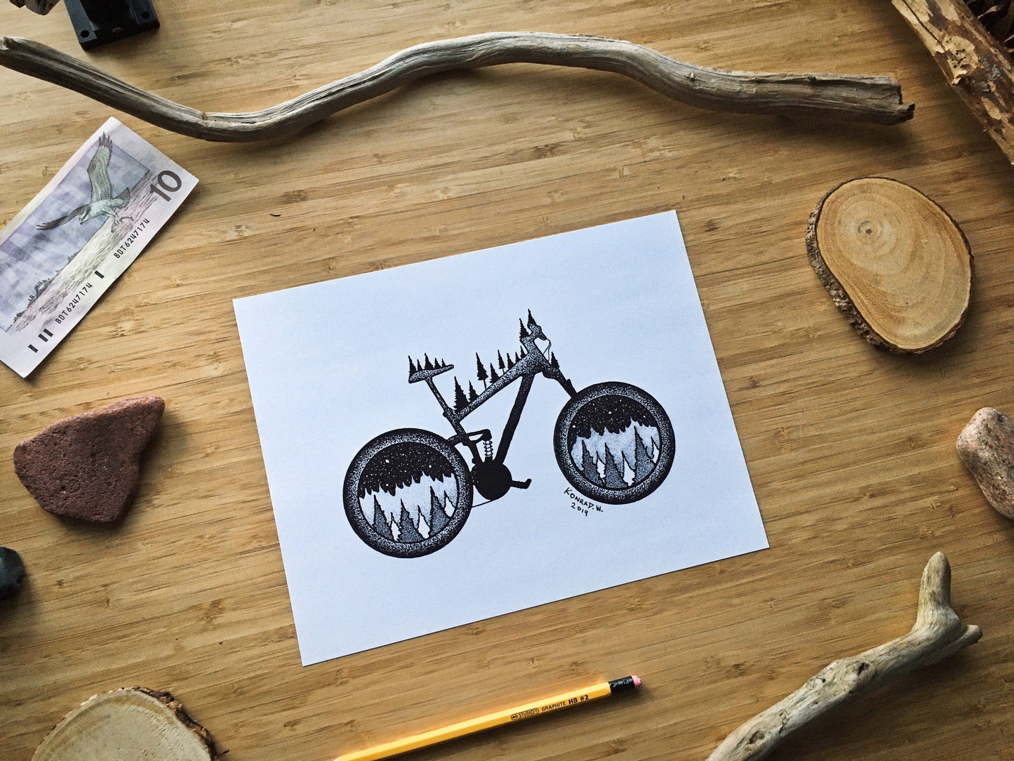 Mountain Bike - Pen and Ink PRINT