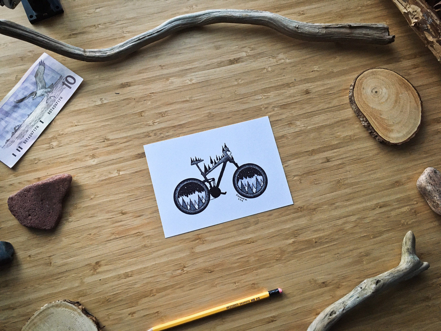 Mountain Bike - Pen and Ink PRINT