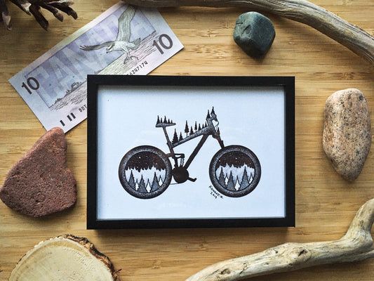 Mountain Bike - Pen and Ink PRINT