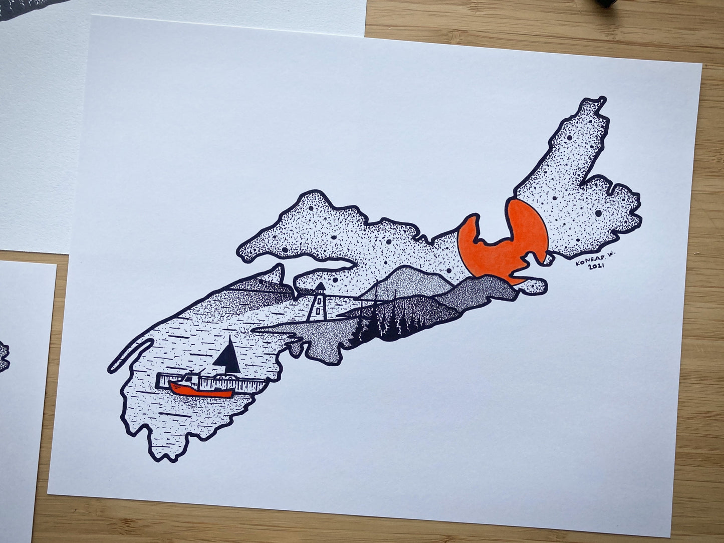 Nova Scotia - Pen and Ink PRINT