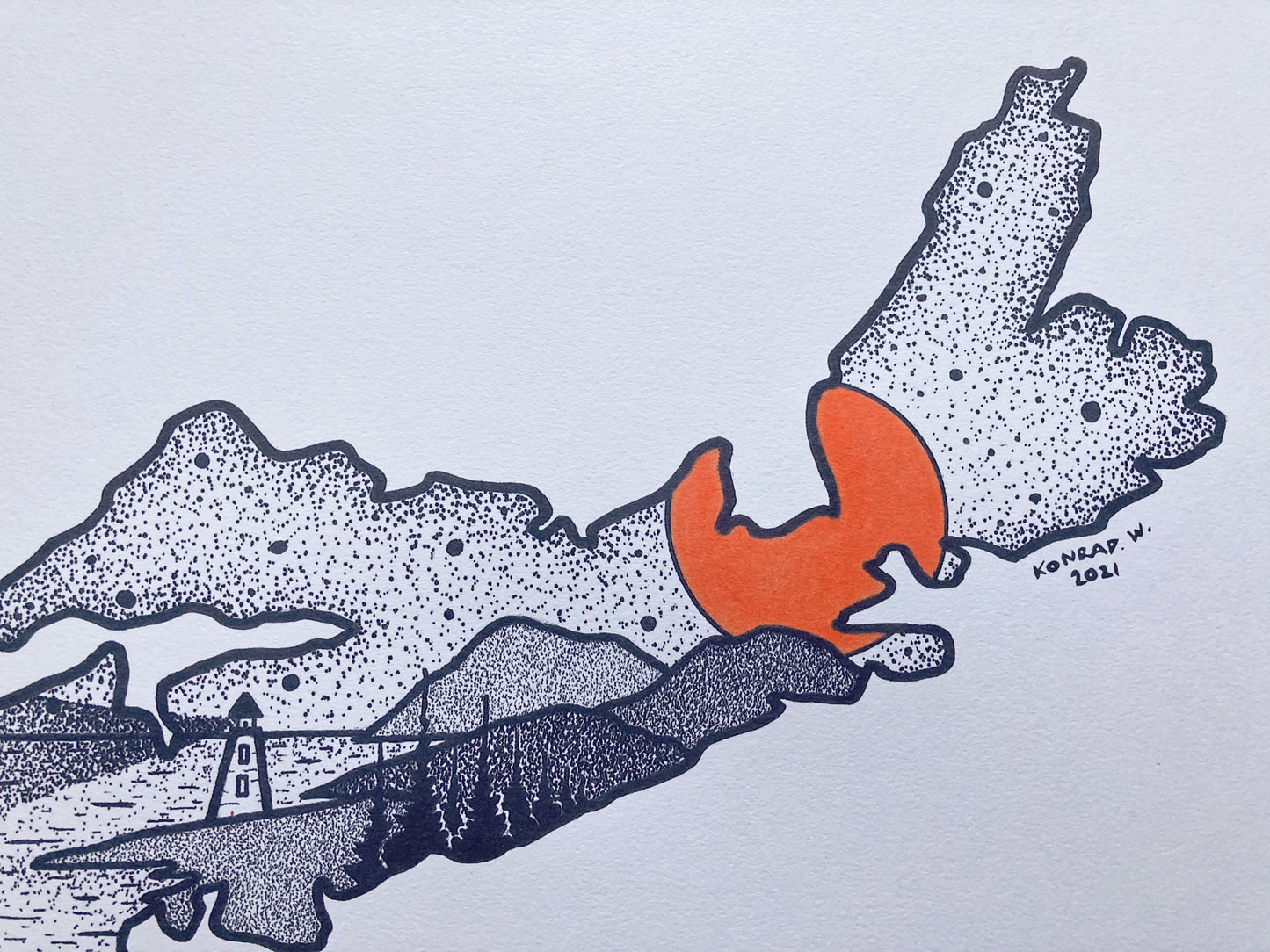 Nova Scotia - Pen and Ink PRINT