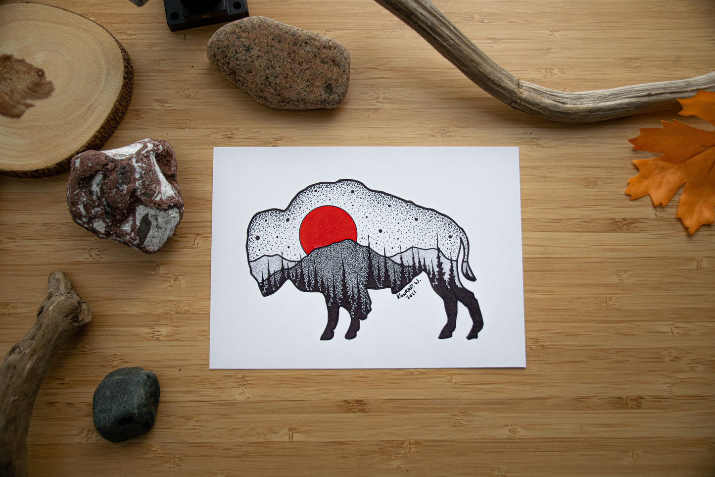 The Bison - Pen and Ink PRINT