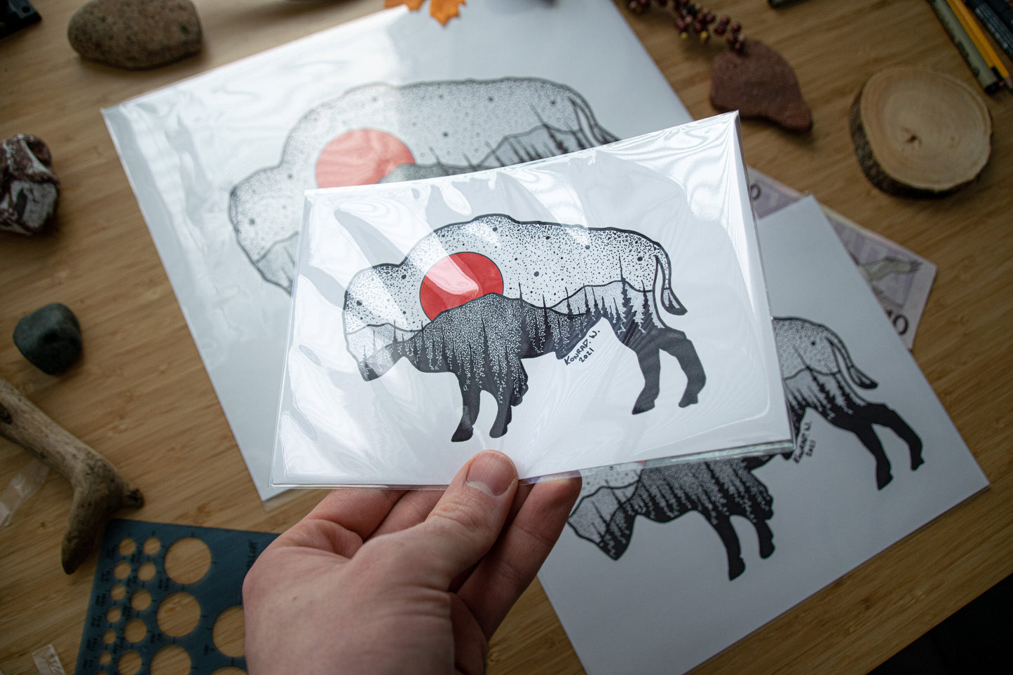 The Bison - Pen and Ink PRINT