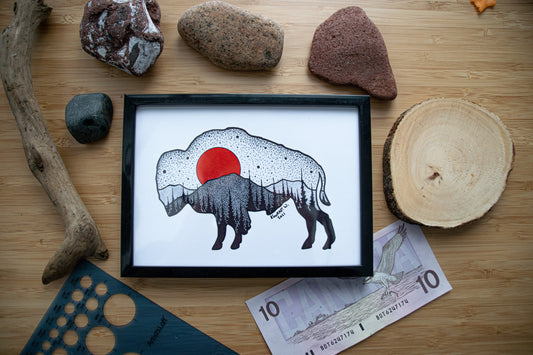 The Bison - Pen and Ink PRINT