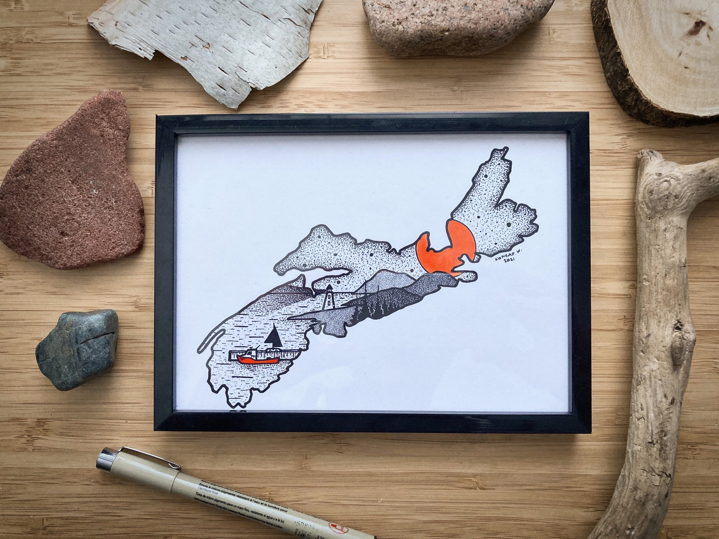 Nova Scotia - Pen and Ink PRINT