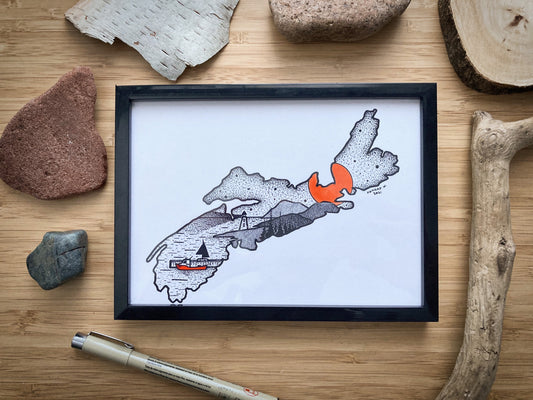 Nova Scotia - Pen and Ink PRINT