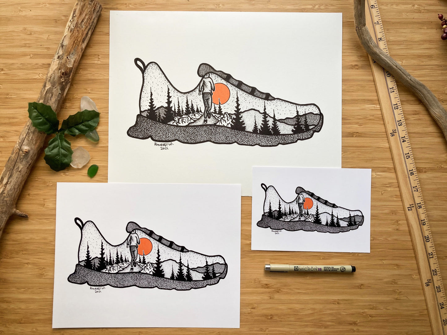 Running Shoe - Pen and Ink PRINT