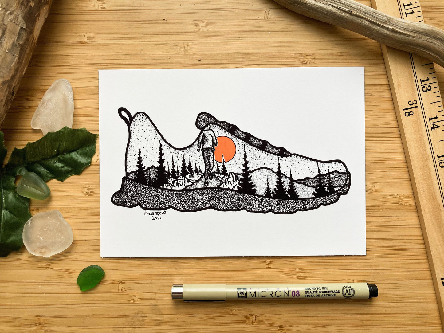 Running Shoe - Pen and Ink PRINT