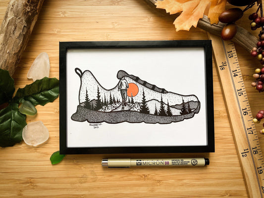Running Shoe - Pen and Ink PRINT