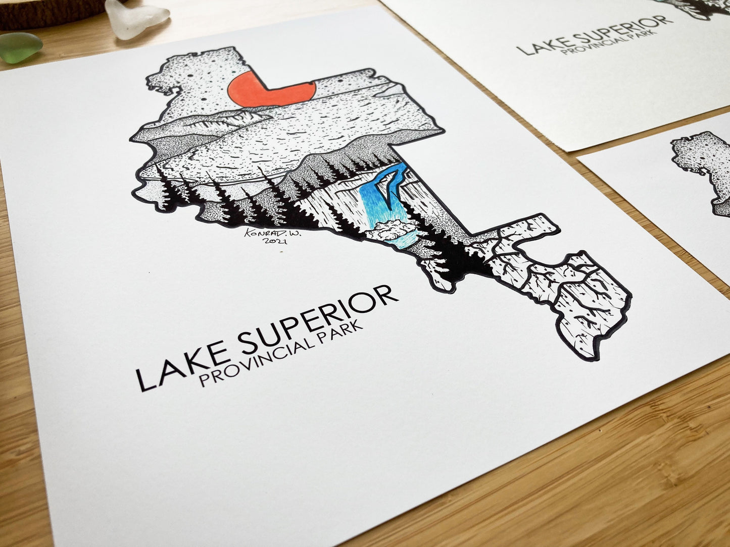 Lake Superior Provincial Park - Pen and Ink PRINT