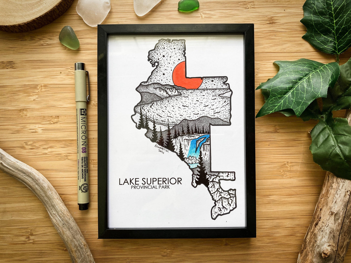 Lake Superior Provincial Park - Pen and Ink PRINT