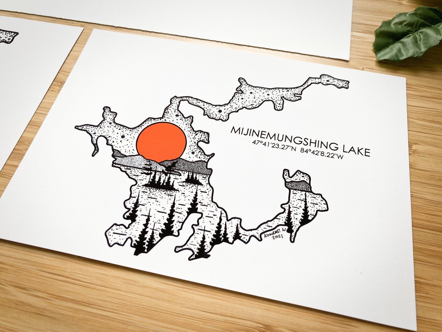 Lake Mijinemungshing - Pen and Ink PRINT