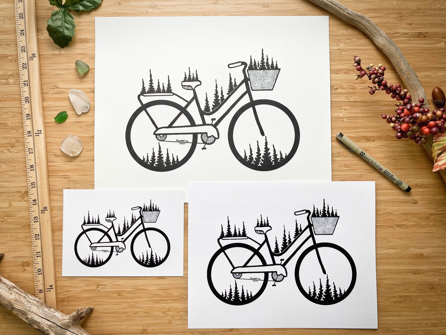 Bicycle - Pen and Ink PRINT