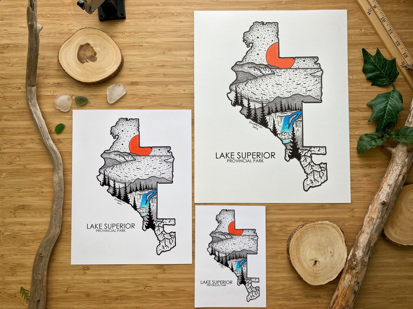 Lake Superior Provincial Park - Pen and Ink PRINT