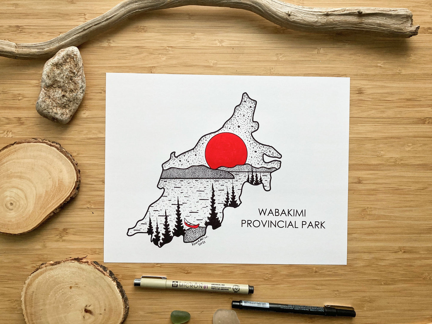 Wabakimi Provincial Park - Pen and Ink PRINT