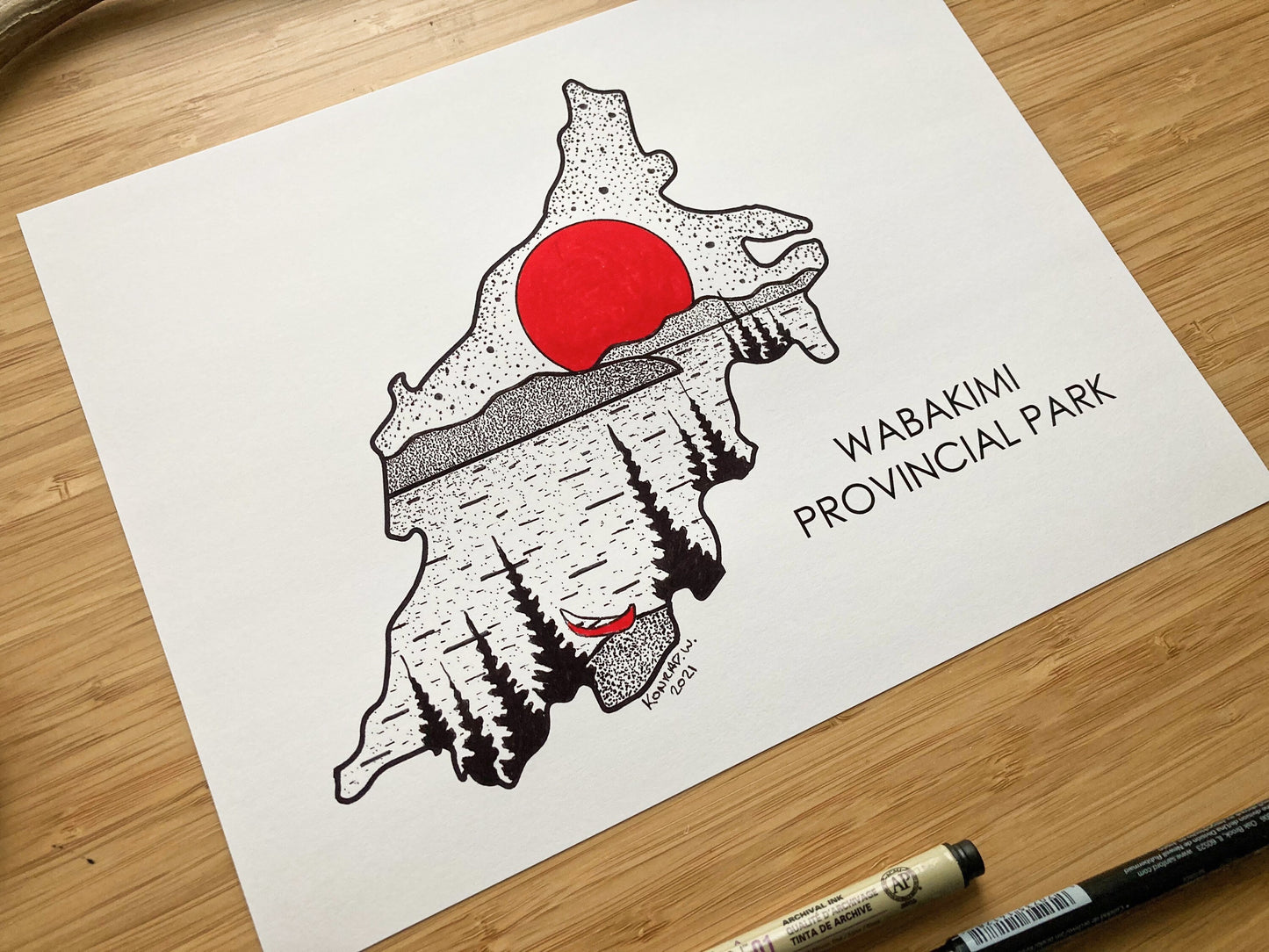 Wabakimi Provincial Park - Pen and Ink PRINT