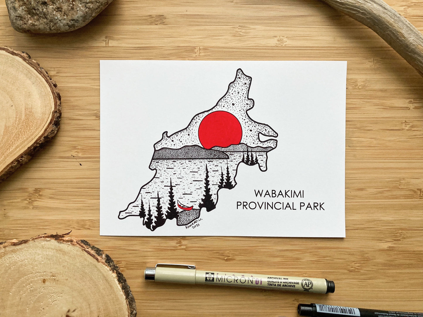 Wabakimi Provincial Park - Pen and Ink PRINT