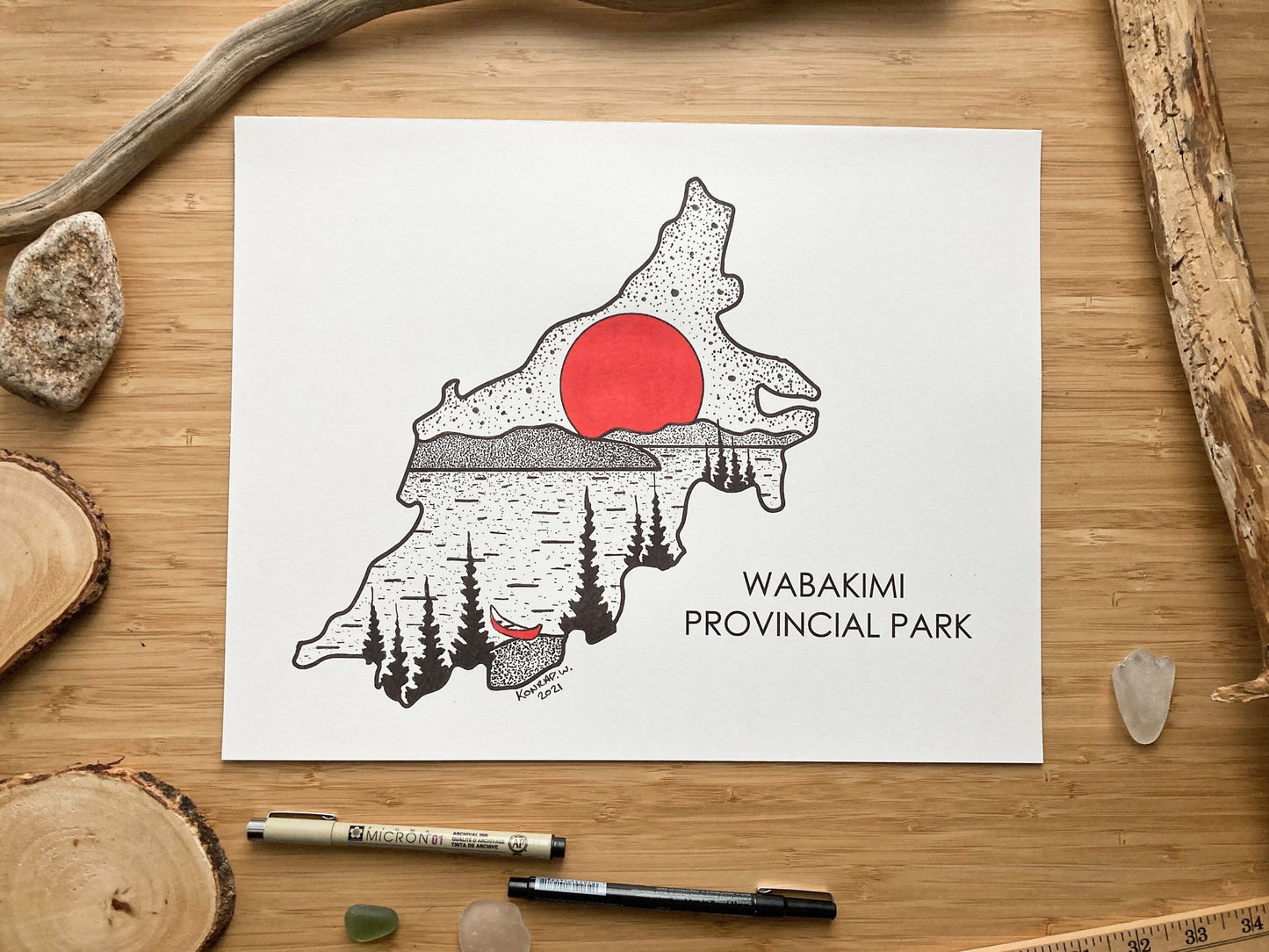 Wabakimi Provincial Park - Pen and Ink PRINT