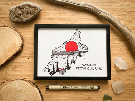 Wabakimi Provincial Park - Pen and Ink PRINT