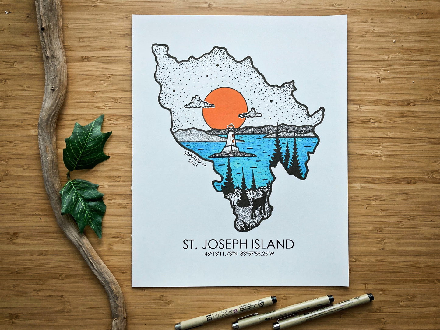 St. Joseph Island - Pen and Ink PRINT