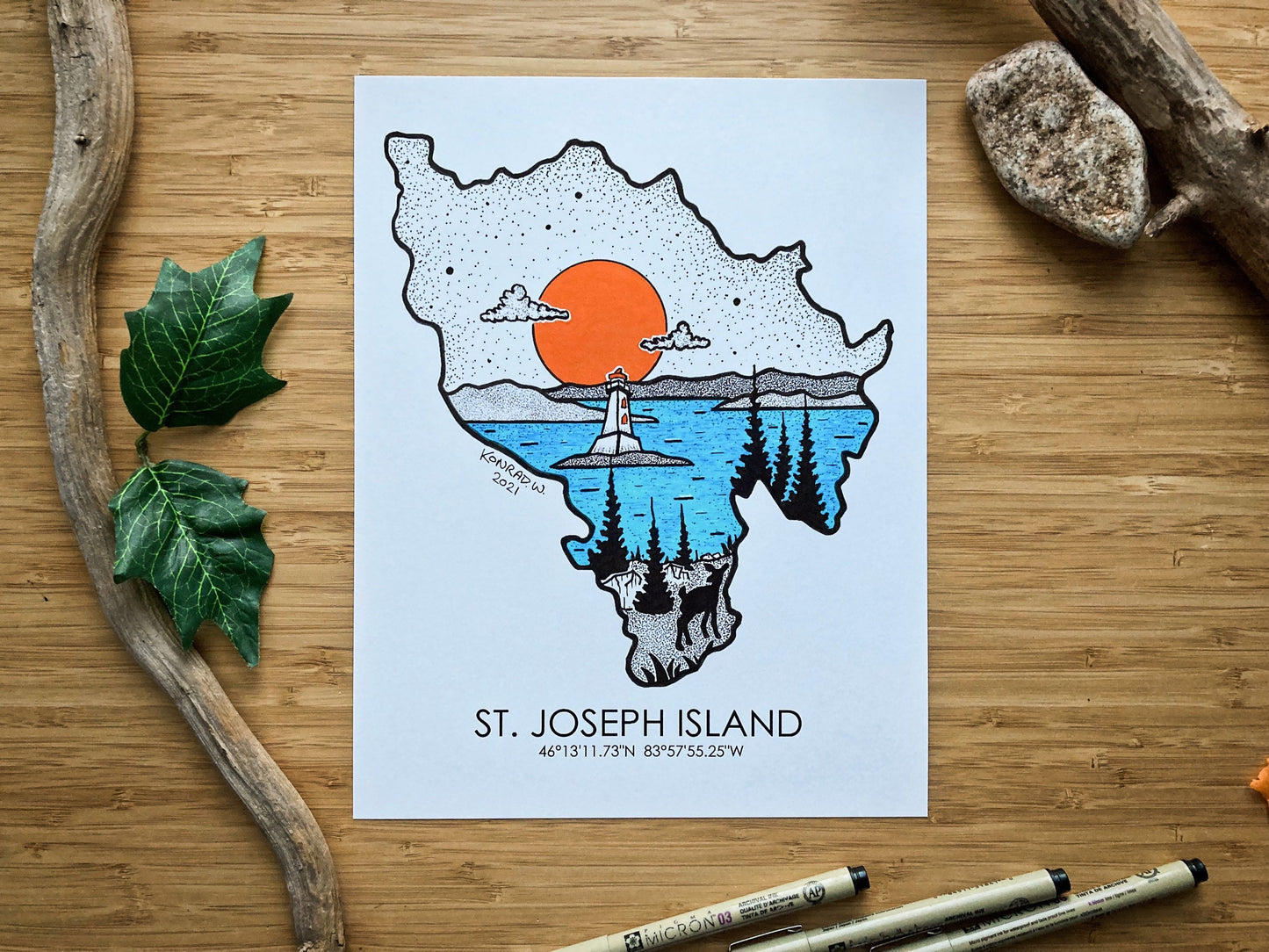 St. Joseph Island - Pen and Ink PRINT