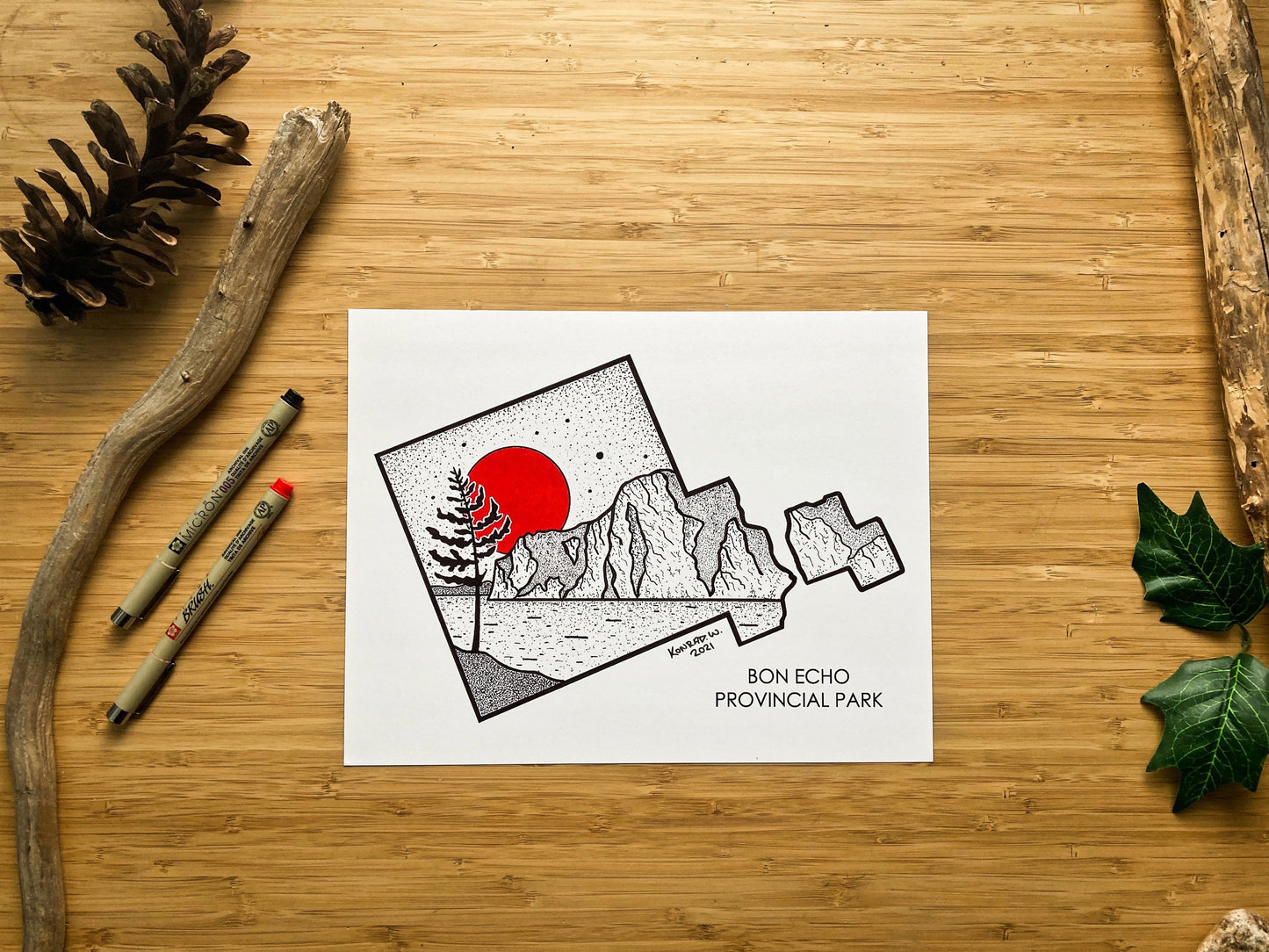 Bon Echo Provincial Park - Pen and Ink PRINT