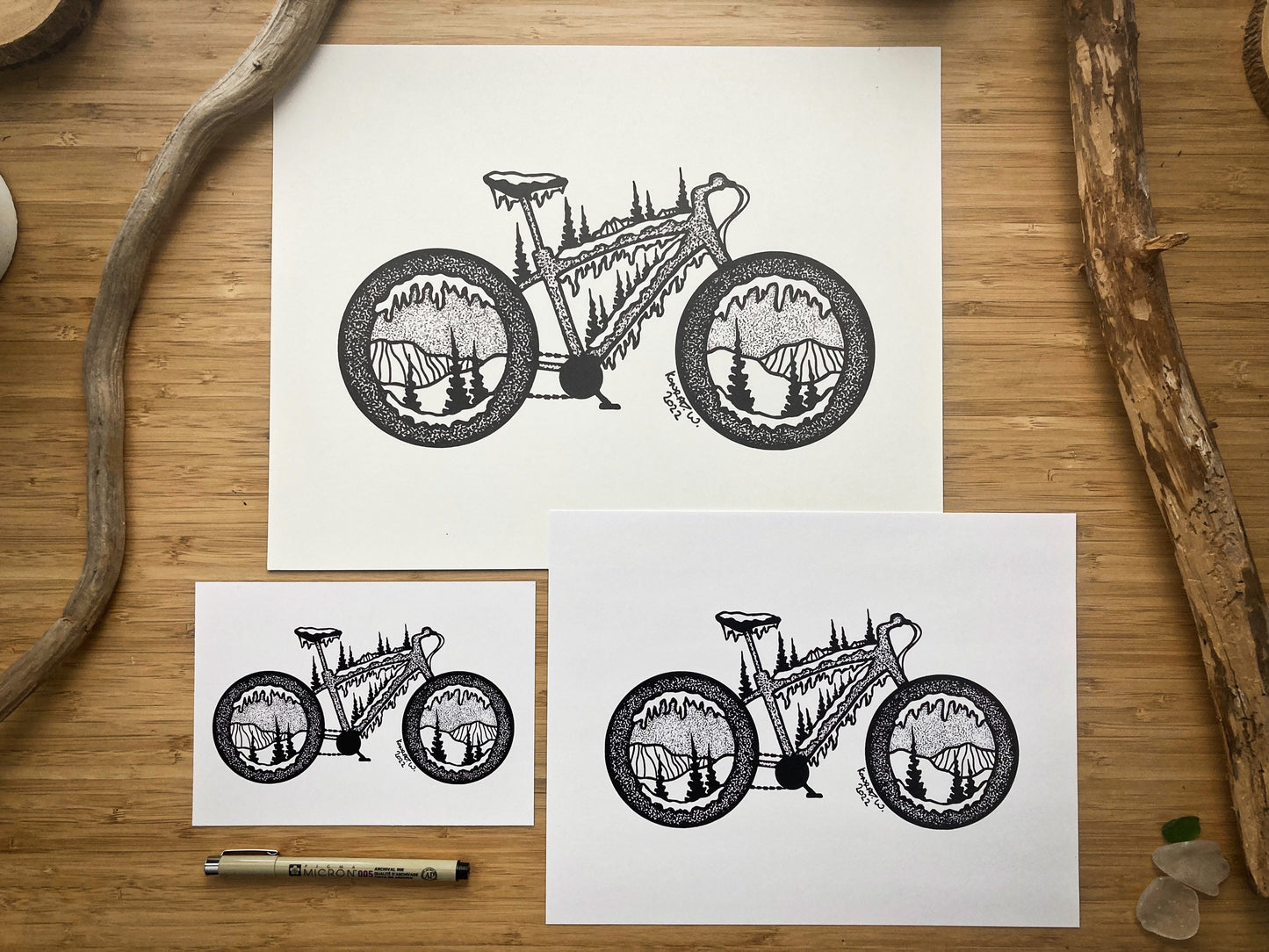 Fat Tire Bike - Pen and Ink PRINT