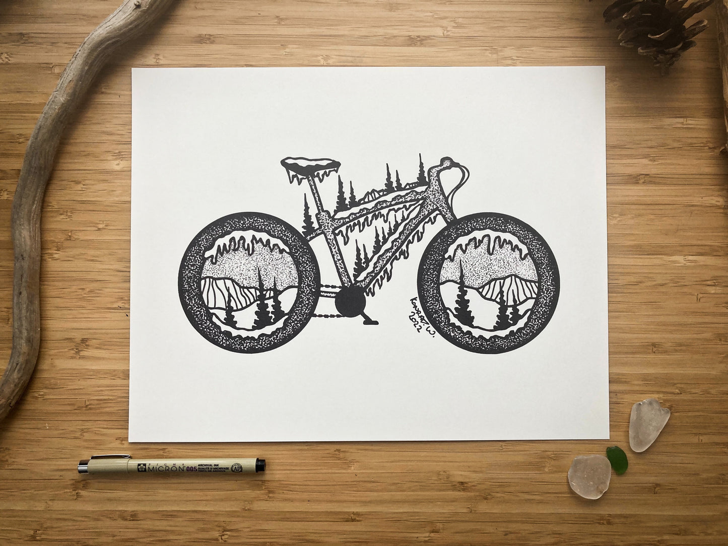 Fat Tire Bike - Pen and Ink PRINT