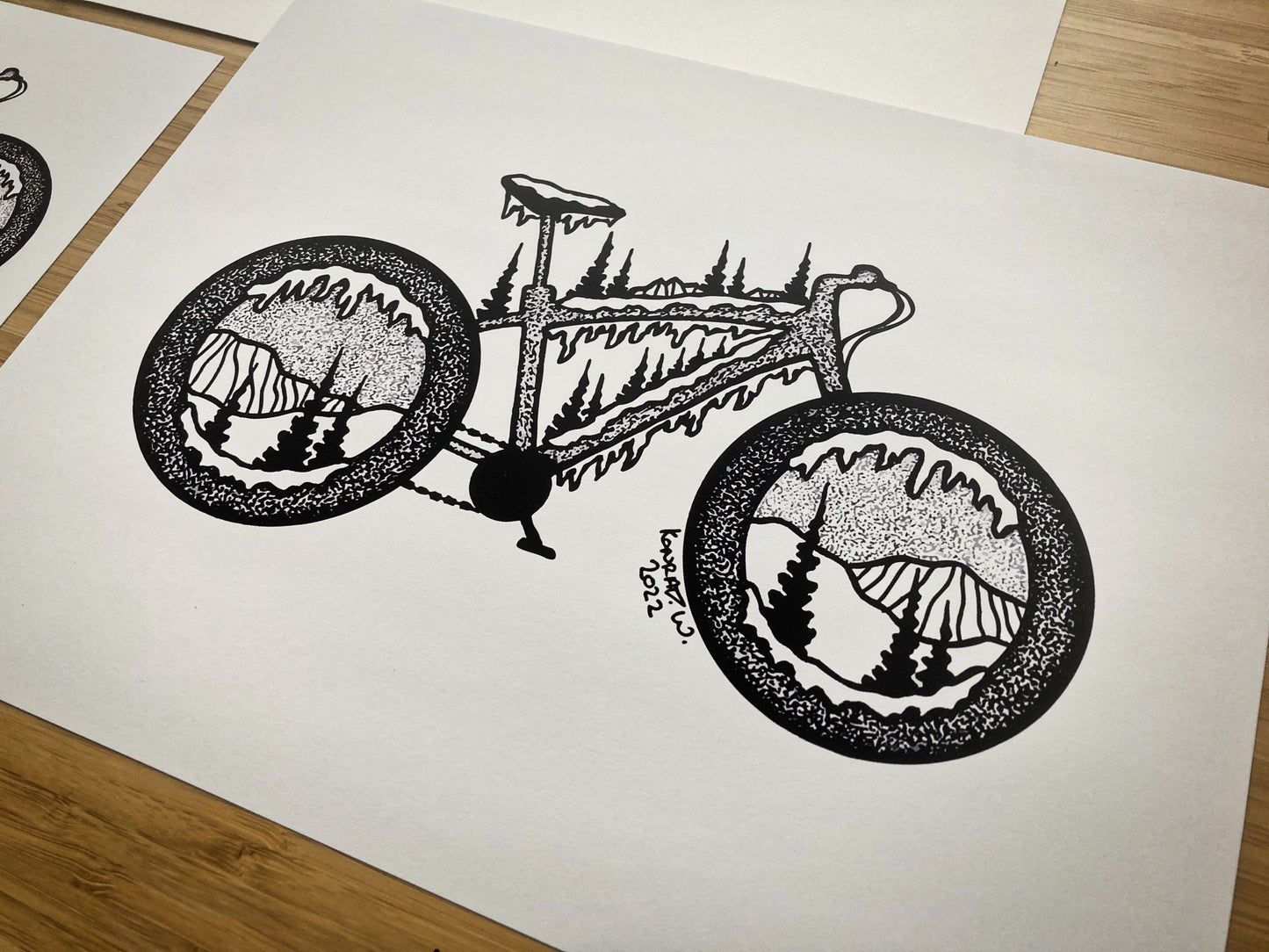 Fat Tire Bike - Pen and Ink PRINT