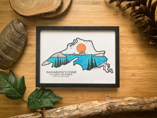 Lake Superior, Nanabijou’s Chair Edition - Pen and Ink PRINT
