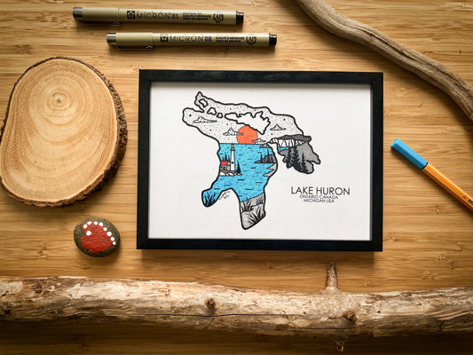 Lake Huron - Pen and Ink PRINT (2022)