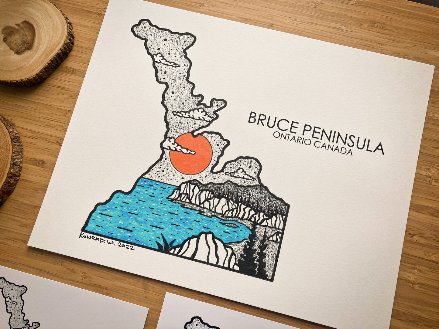 Bruce Peninsula - Pen and Ink PRINT