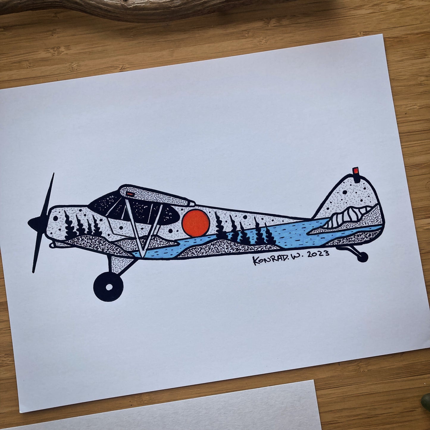 Piper Bushplane - Pen and Ink PRINT