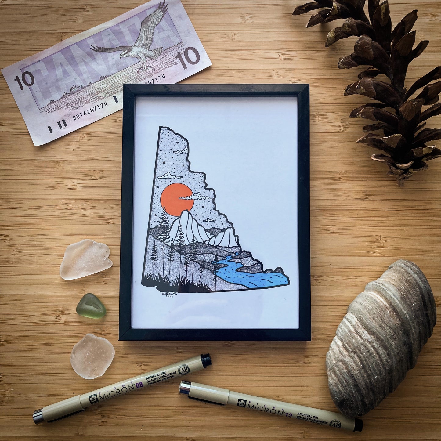 The Yukon Territory - Pen and Ink PRINT