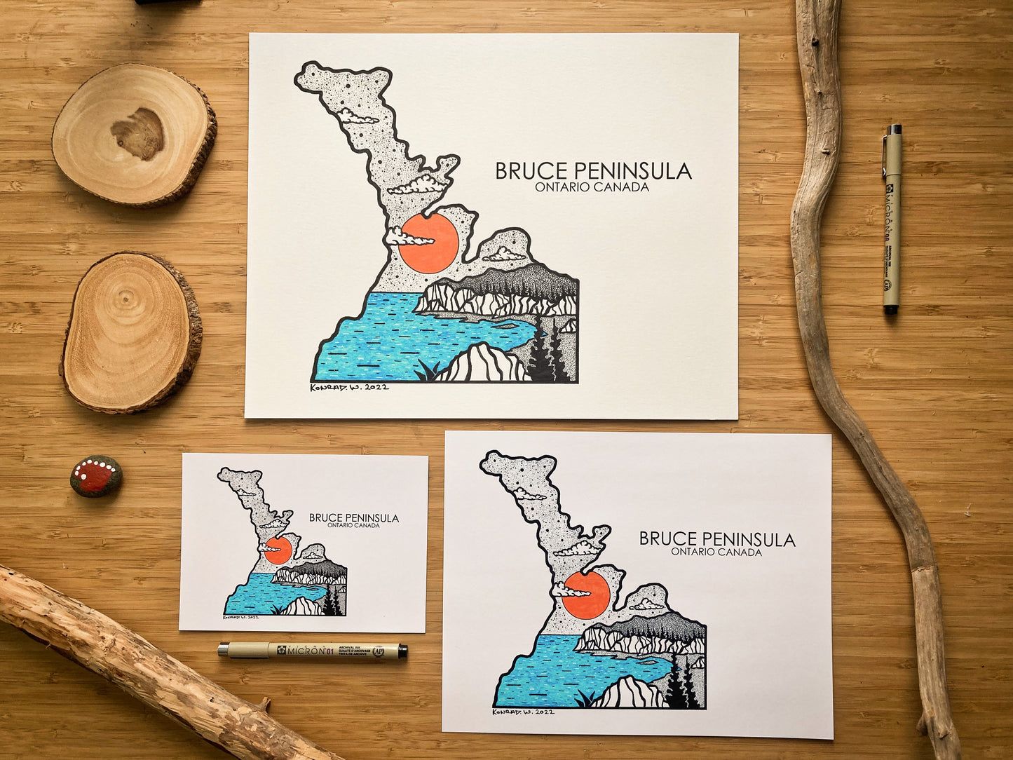 Bruce Peninsula - Pen and Ink PRINT