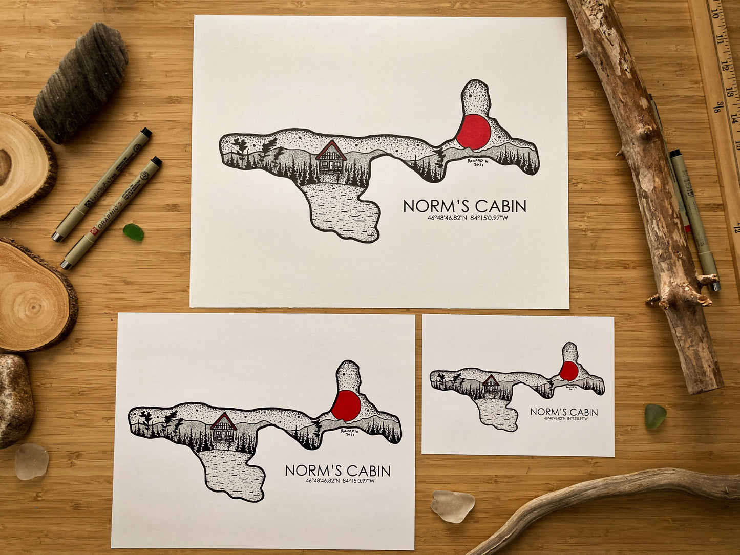Norm’s Cabin - Pen and Ink PRINT