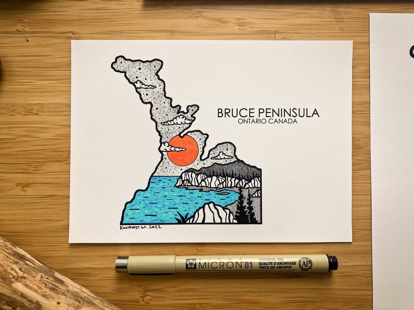 Bruce Peninsula - Pen and Ink PRINT