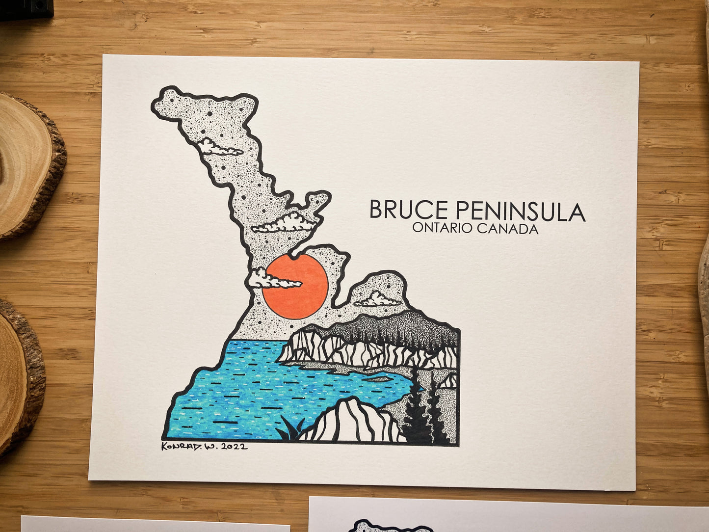 Bruce Peninsula - Pen and Ink PRINT